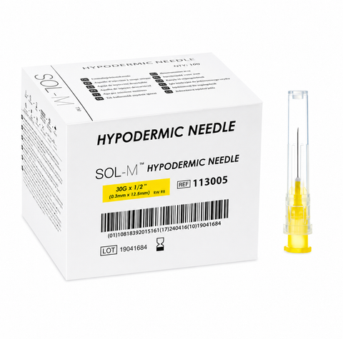 Kanyle 30G (0,30 × 12,5 mm) – Gul – Sol-M™